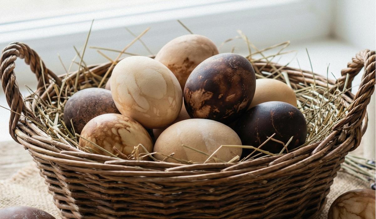 kuidas värvida mune kohvi